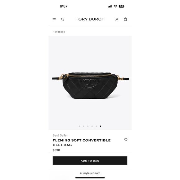 Tory Burch Soft Convertible Belt Bag, NWOT - Picture 8 of 15